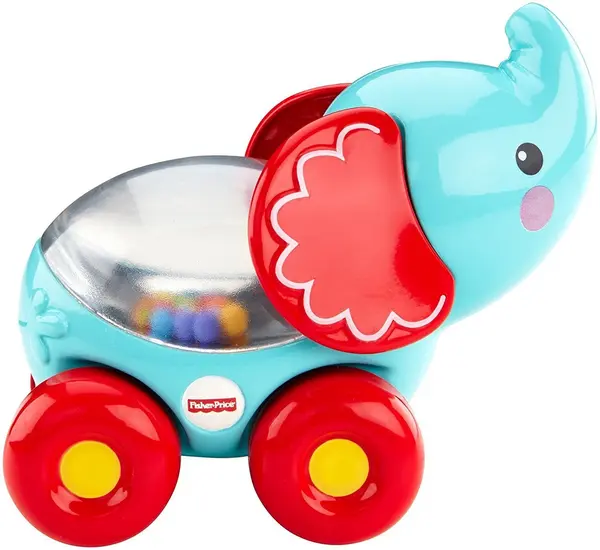 Jucărie muzicală tăvălugătoare Fisher Price - Poppity Pop, Elefant