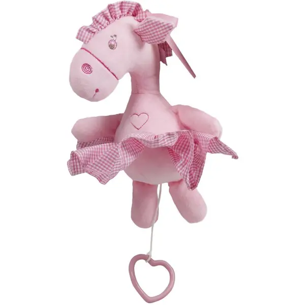 Jucărie pentru bebeluși Amek Toys - Lăută roz ponei, 22 cm