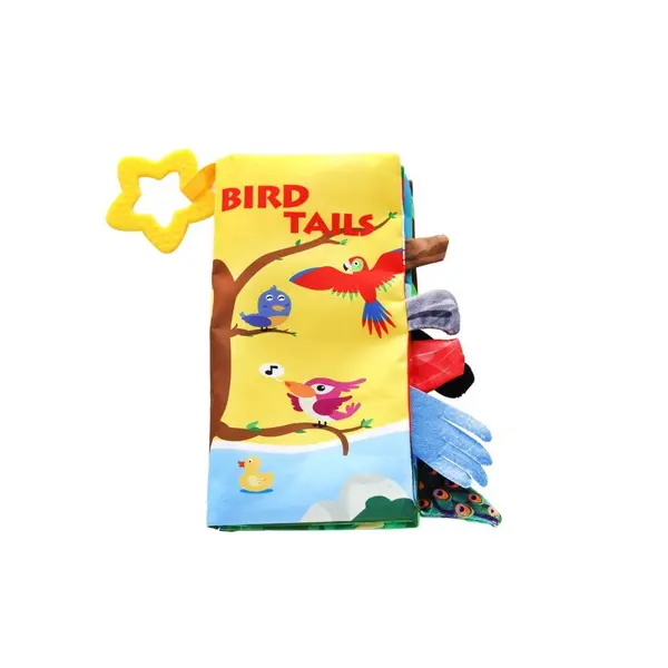 Jucarie pentru bebelusi Kikka Boo carticica textila Bird Tails