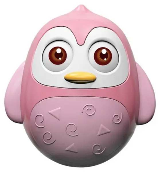 Jucărie pentru bebeluși nevalășă Huanger - Pinguin roz