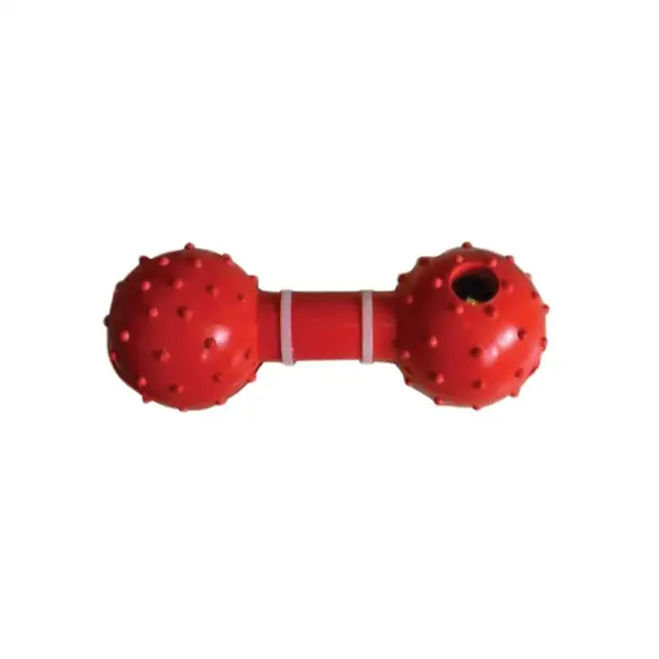 Jucarie pentru caini, Gantera cu clopotel WonPet, 14 cm