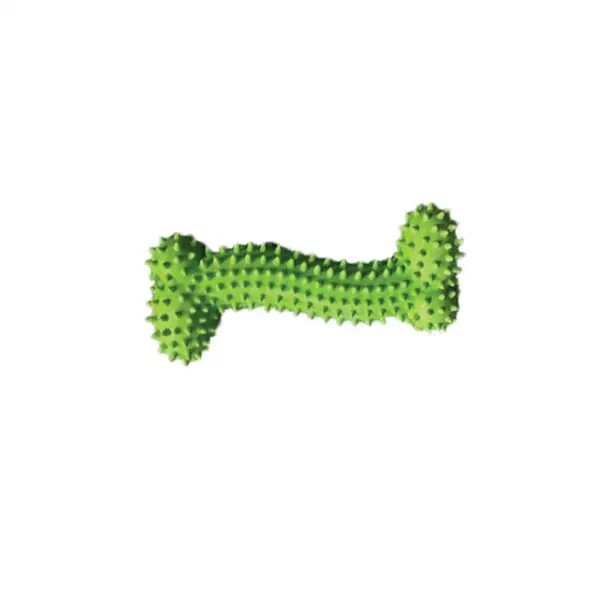Jucarie pentru caini, os cauciuc cu tepi 12x3 cm