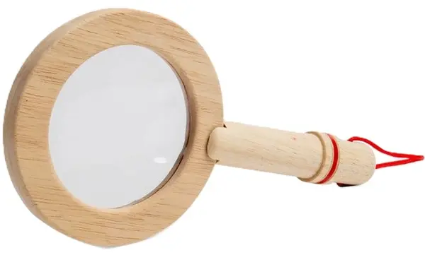 Jucărie pentru copii Bigjigs - Lupă cu mâner din lemn