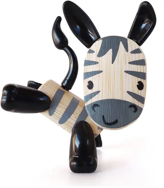 Jucarie pentru copii din bambus Hape - Animal mini Zabra