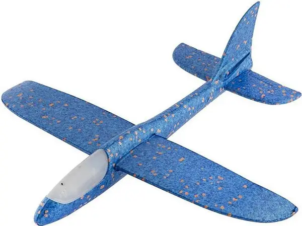 Jucărie pentru copii Grafix - Avion din spumă, cu lumina, Sortiment