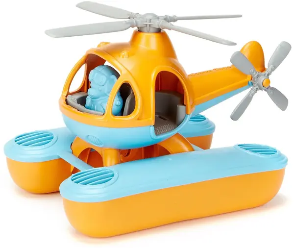 Jucarie pentru copii Green Toys - Elicopter maritim, portocaliu