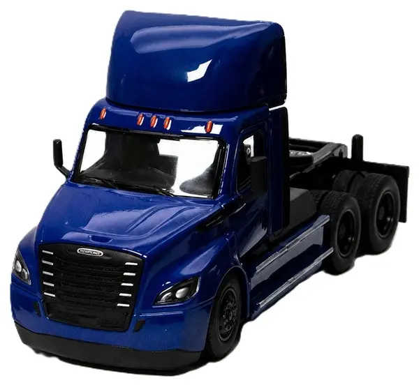 Jucărie pentru copii Kinsmart - Camion Freightliner eCascadia, 1:62, albastru