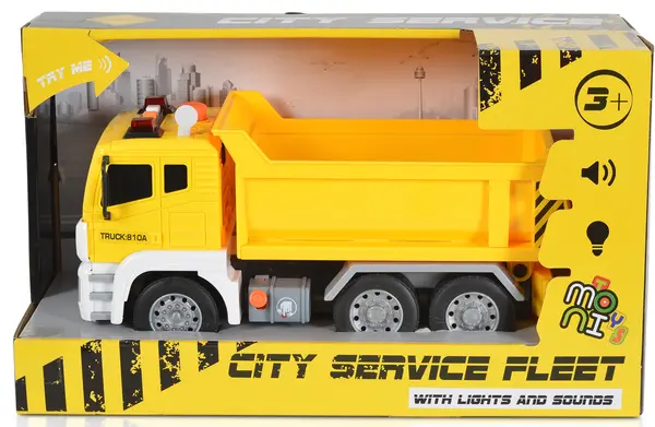 Jucărie pentru copii Moni Toys - Basculantă, galbenă, 1:12