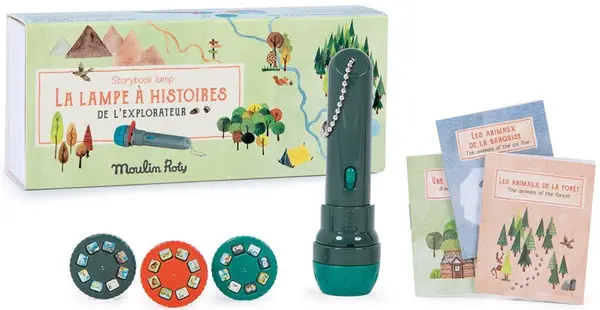 Jucarie pentru copii Moulin Roty - Lanterna de poveste cu carticele