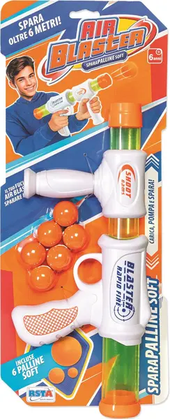 Jucărie pentru copii RS Toys - Pusca cu actiune cu pompa cu pelete moi, 6 bucati