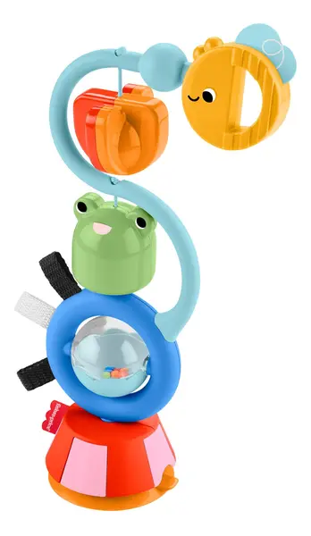 Jucărie senzorială Fisher Price - Cu ventuză, multicoloră