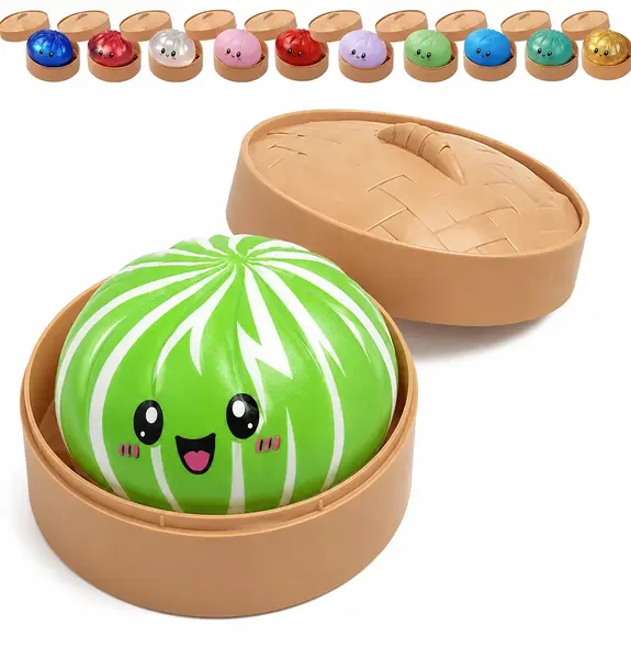 Jucarie Squishy Mystery Box Dumpling - Figurina Surpriza Senzoriala