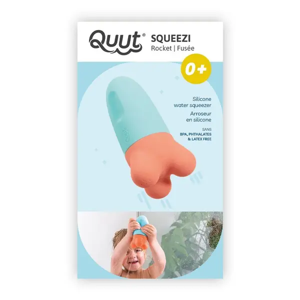 Jucarie stropitoare de baie din silicon Squeezi Rocket