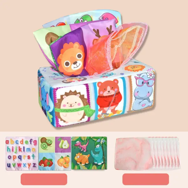 Jucărie zgomotoasă Smart baby - Șervețele pentru tras