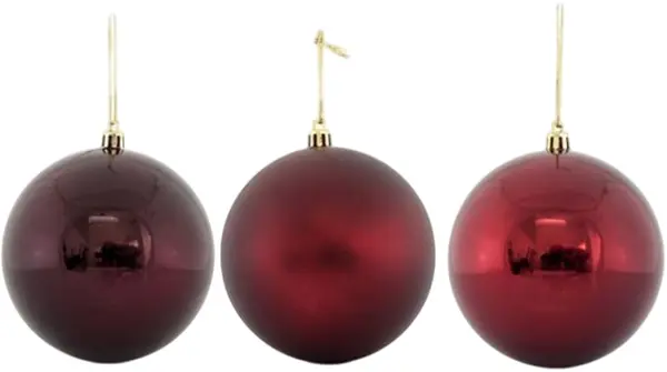 Jucării de Crăciun Eurolamp - Glob, 6 bucăți, 8 cm, roșu închis