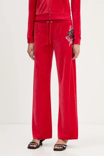 Juicy Couture pantaloni de trening din velur Wrap You Up