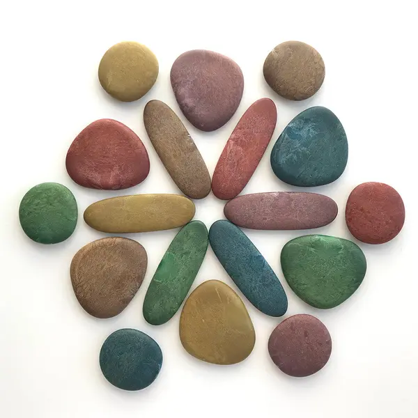 Junior Rainbow Eco-Pebbles, set de activitati cu pietricele multicolor