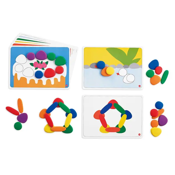 Junior Rainbow Pebbles, set de activitati cu pietricele multicolor