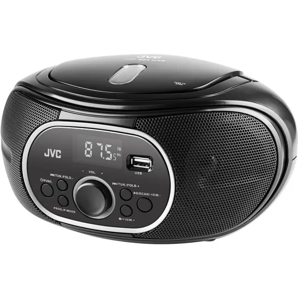 JVC Microsistem audio JVC RD-E221B, Tuner FM, CD player, Negru