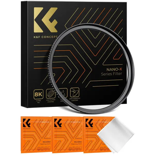 K&F 49-82mm Inel Adaptor Filtru Step Up, Alama, Compatibil Obiective 49mm, Accesorii 82mm, Design CNC