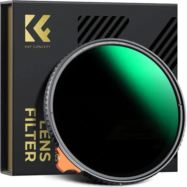 K&F 49mm Filtru Foto ND Variabil, ND2-400, Reflexie Ultra-Scazuta 0.15%, Sticla Optica HD, Acoperire Nano 28 Straturi