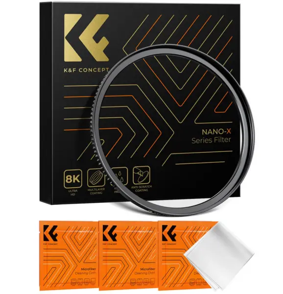 K&F 52-67mm Inel Adaptor Filtru din Alama, Negru Mat, Grosime Cadru 2.9mm, Include 3 Carpe Curatare
