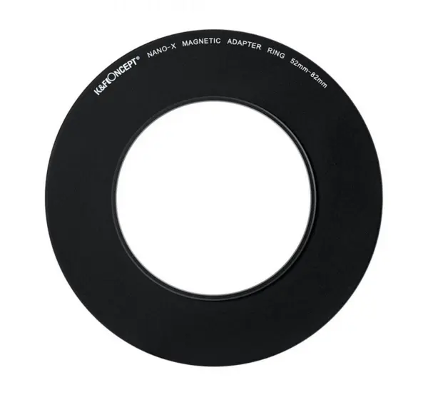 K&F 52-82mm Inel Adaptor Filtru Magnetic, Finisaj Negru Mat, Aliaj Aluminiu Aviatic, Grosime Rama 2.16mm