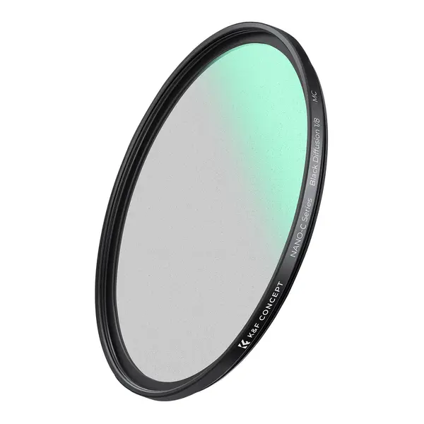 K&F 52mm Filtru Black Mist Seria C 1/8, Sticla Japoneza AGC, Design Ultra-Subtire 3.3mm, Acoperire Verde Multistrat, Dublu Fata