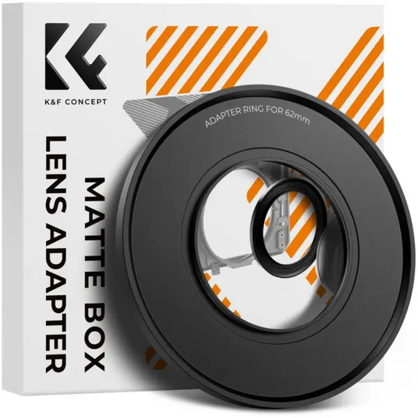 K&F 62mm Inel Adaptor Matte Box, Aluminiu Aviatic, Montare CNC, Compatibil Matte Box K&F Concept