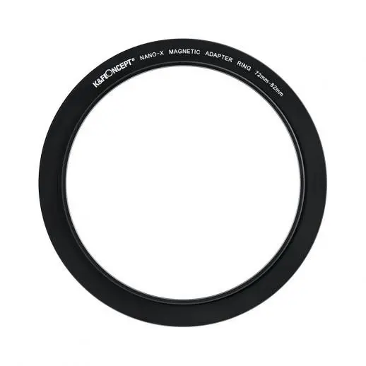 K&F 72-82mm Inel Adaptor Filtru Magnetic, Aluminiu Aviatic, Tratament Anodizat Negru, Montare Rapida Magnetica