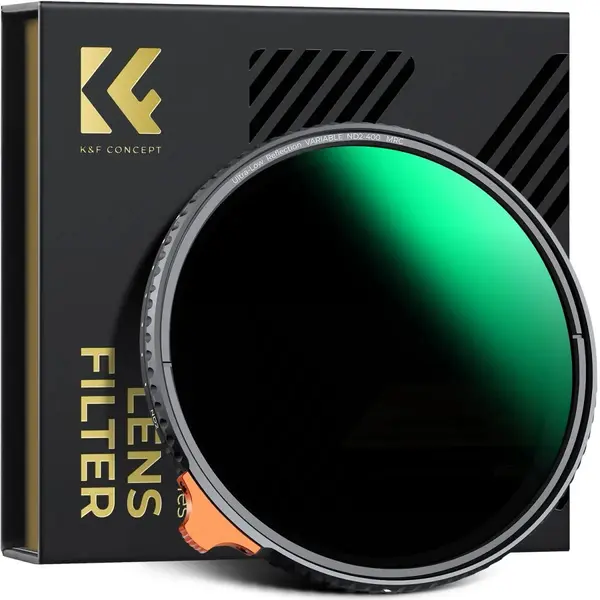 K&F 72mm Filtru ND Variabil, ND2-400, Reflexie 0.15%, Cadru 7.4mm, Sticla HD, Nano-Coating 28 Straturi