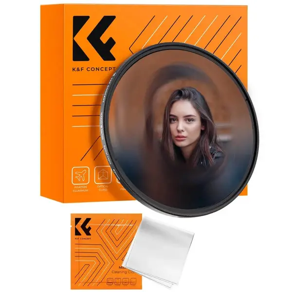 K&F 82mm Filtru Foto Spiral Halo, Sticla Optica, Efect Special, Rotatie 360 Grade, Rama Aluminiu