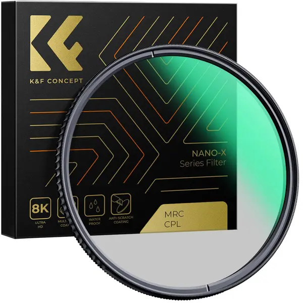 K&F 86mm XC16 Nano-X Filtru CPL, Sticla B270, Acoperire Verde 18 Straturi, Anti-Zgariere, Rezistent la Apa