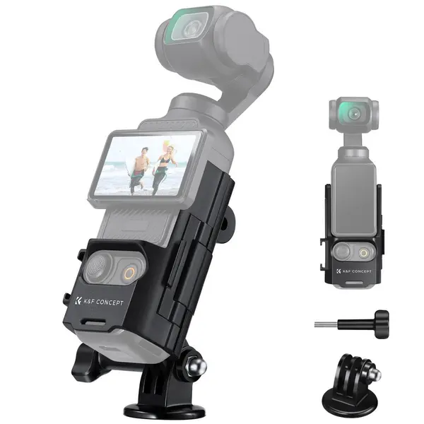 K&F Adaptor Extensie pentru DJI Osmo Pocket 3, Montura Cold Shoe, Filet 1/4", Material ABS, Protectie Anti-Zgarieturi