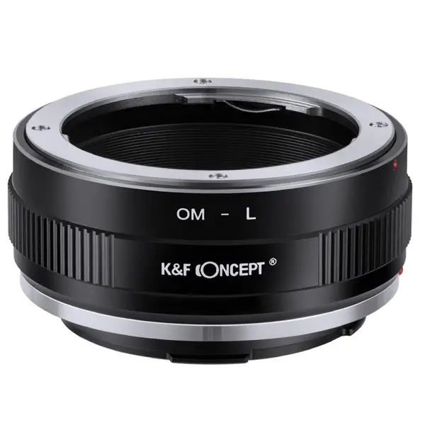 K&F Adaptor Montura Obiectiv OM-L, Pentru Obiective Olympus OM, Compatibil Camere L-Mount, Focalizare Manuala