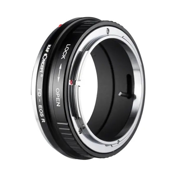 K&F Adaptor Obiective Canon FD la Canon EOS R, Constructie Alama si Aluminiu, Focalizare Manuala, Suport Focalizare Infinit