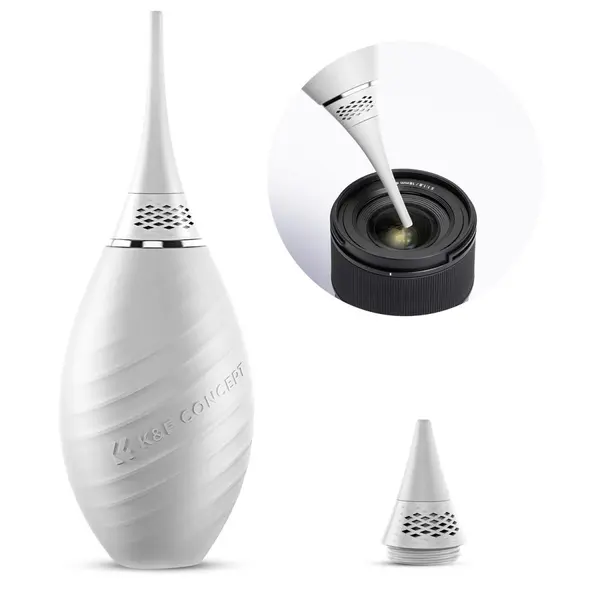K&F Advanced Blower Pompa de Aer, Duze Lunga si Scurta, Silicon Alb, Diametru 58mm, Inaltime 160mm