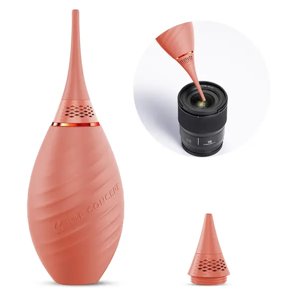 K&F Advanced Pompa de Aer din Silicon, Duza Lunga si Scurta, Culoare Roz, Finisaj Touch-Oil