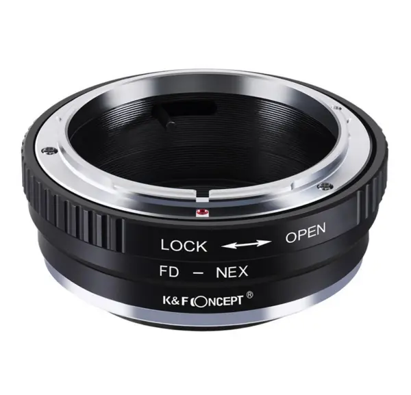 K&F Canon FD Adaptor Montura pentru Sony E, Lentile FD si FL, Constructie Alama si Aluminiu, Focalizare la Infinit, Operare