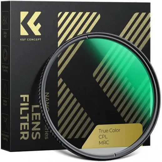 K&F Concept 52mm Filtru CPL Polarizare Circulara, Sticla Optica Japoneza AGC, Acoperire Nano 28 Straturi, Rama Aluminiu CNC