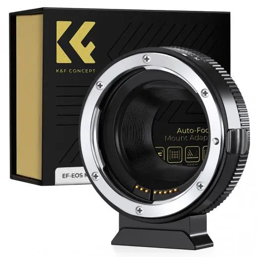 K&F Concept Adaptor EF/EF-S la EOS M, Autofocus, Control Electronic Diafragma, Contacte Placate cu Aur