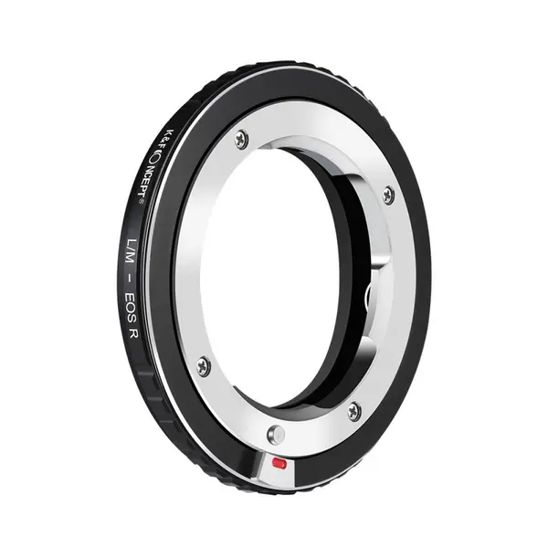 K&F Concept Adaptor Montura Leica M la Canon EOS R, Constructie Alama si Aluminiu, Focalizare Manuala, Focus la Infinit