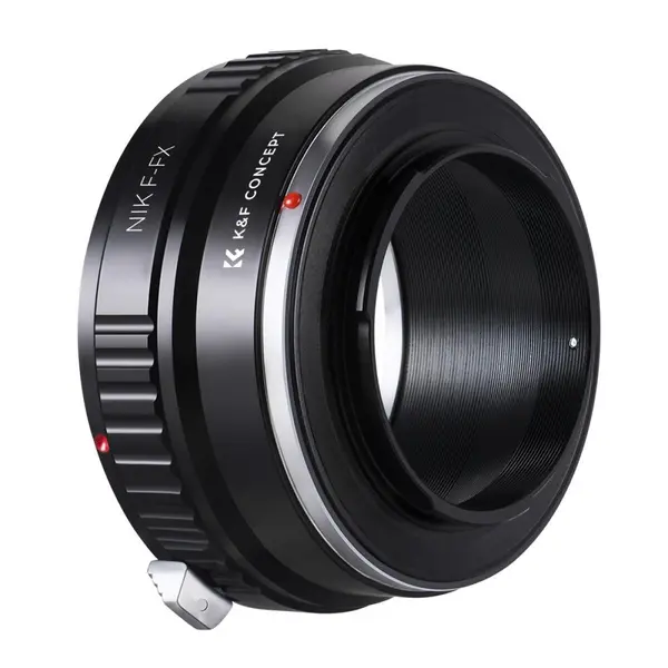 K&F Concept Adaptor Montura Nikon F la Fujifilm FX, Constructie din Metal, Focus la Infinit, Fara Autofocus