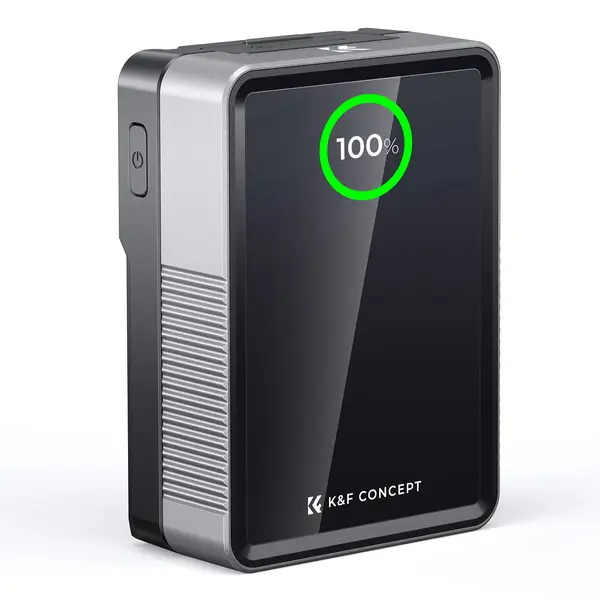 K&F Concept Baterie V-Mount 50Wh, 3400mAh, Incarcare Rapida PD 65W, Ecran TFT, Porturi D-Tap si BP