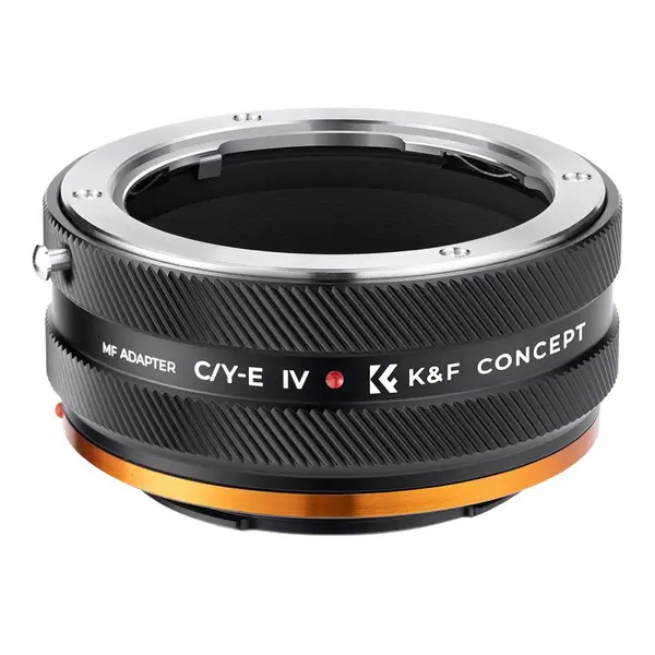 K&F Concept C/Y-E Adaptor Montura Obiectiv, Focus Manual, Contax/Yashica la Sony E-mount, Aliaj Cupru si Aluminiu, Finisaj Mat
