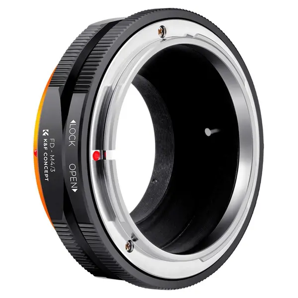 K&F Concept FD-M4/3 Adaptor Montura Obiectiv, Canon FD la Micro Four Thirds, Constructie Metalica, Focalizare Manuala