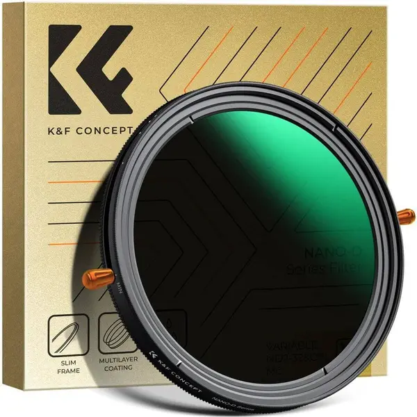 K&F Concept Filtru 2 in 1 K&F Concept ND2-ND32 and CPL 2 Lens Filter for Nano-Dazzle Series 37mm