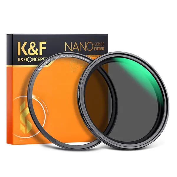 K&F Concept Filtru ND Variabil Magnetic 82mm, ND2-ND32, 1-5 Stop, Fara Pata X, Seria NANO X, Sticla Optica