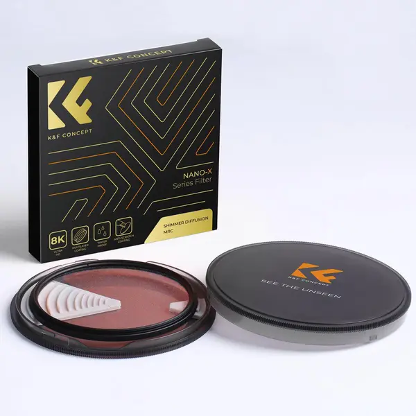 K&F Concept Filtru Shimmer Diffusion 1, 49mm, Sticla Optica, Efect Glimmer, Cadru Ultra Subtire 3.3mm, 28 Straturi Coating