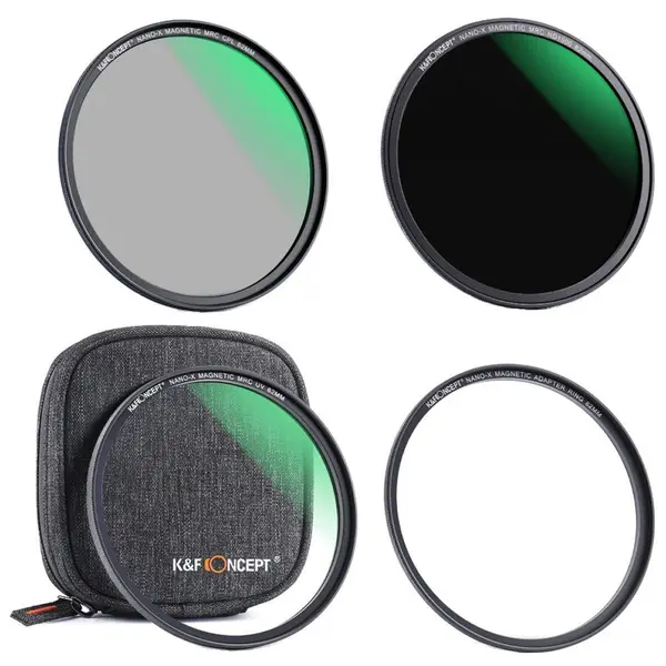 K&F Concept Kit filtre K&F Concept 86mm MCUV+CPL+ND1000 si inel magnetic SKU.1688